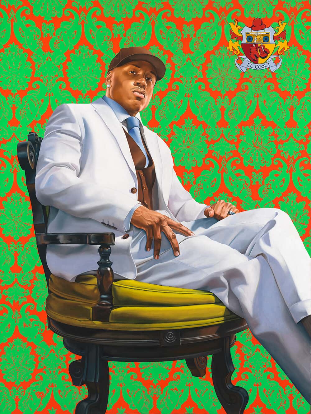 LL Cool J by Kehinde Wiley, oil on canvas, 2005. National Portrait Gallery, Smithsonian Institution; on loan from LL Cool J © Kehinde Wiley. Courtesy of Smithsonian National Portrait Gallery.