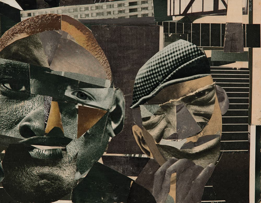 Romare Bearden, Pittsburgh Memory, 1964. Collage. Image courtesy of the South London Gallery.