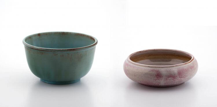 Lot 92 A Linn Ware mottled pink-glazed bowl, 1942-1955 R 800 - 1 200