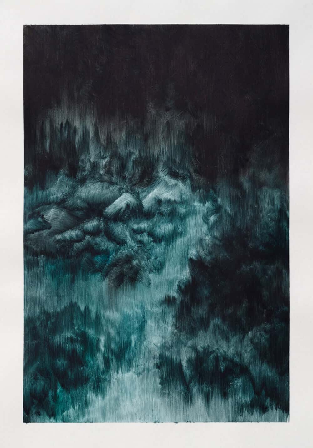 ZARAH CASSIM. Fall Into, 2017. Oil on paper. 350 x 265mm. Framed