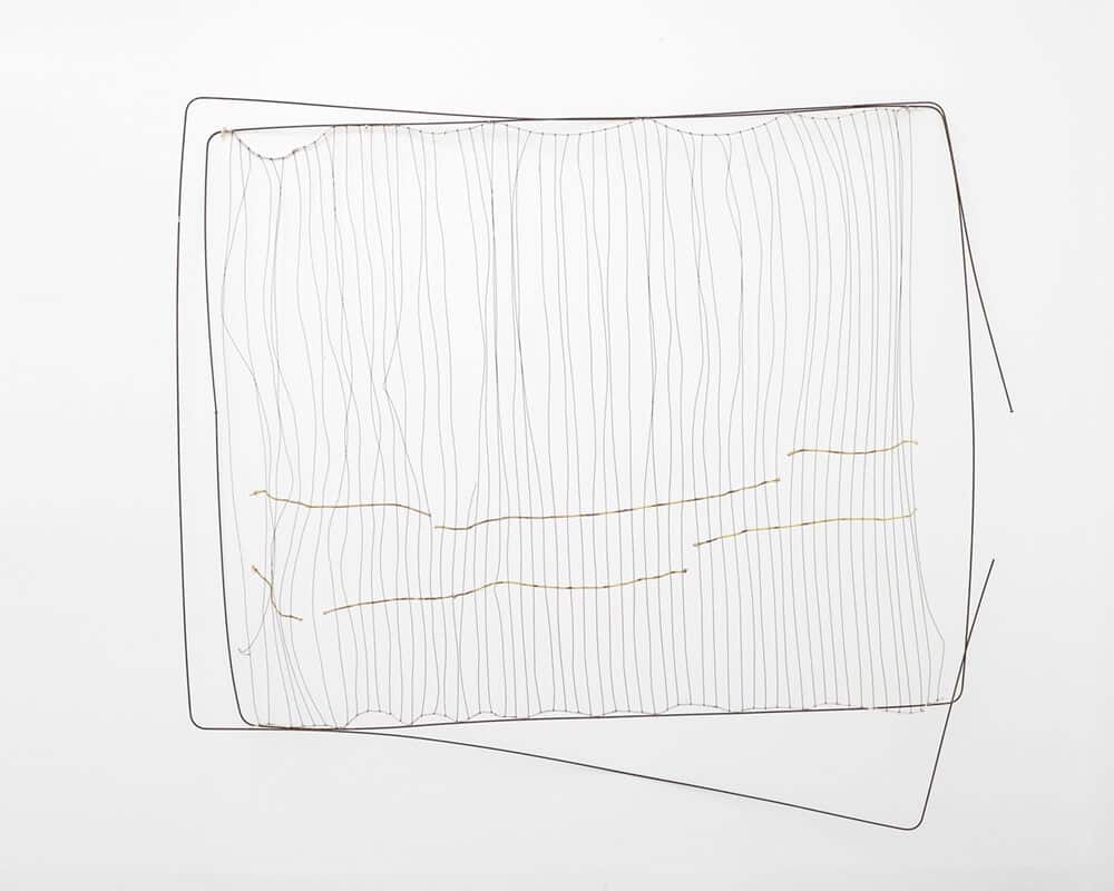 Koebye Hoerikwaggo, 2017. Salvaged wire, 200 x 180 x 36cm.