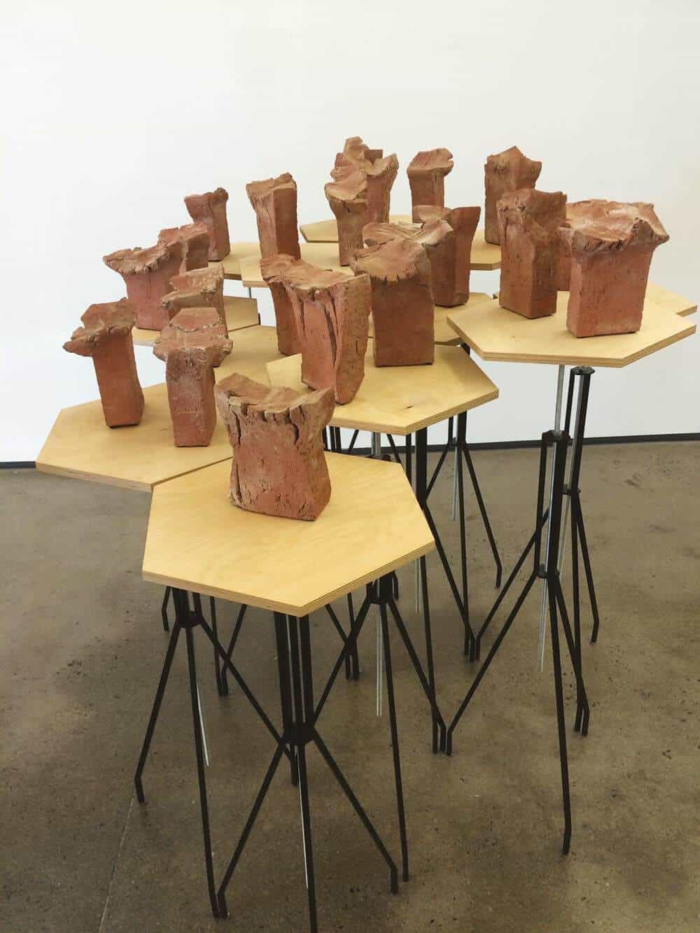 Paul Edmunds, Sames, 2014. Brick clay and hardware, Dimensions variable. Image courtesy of the artist. 