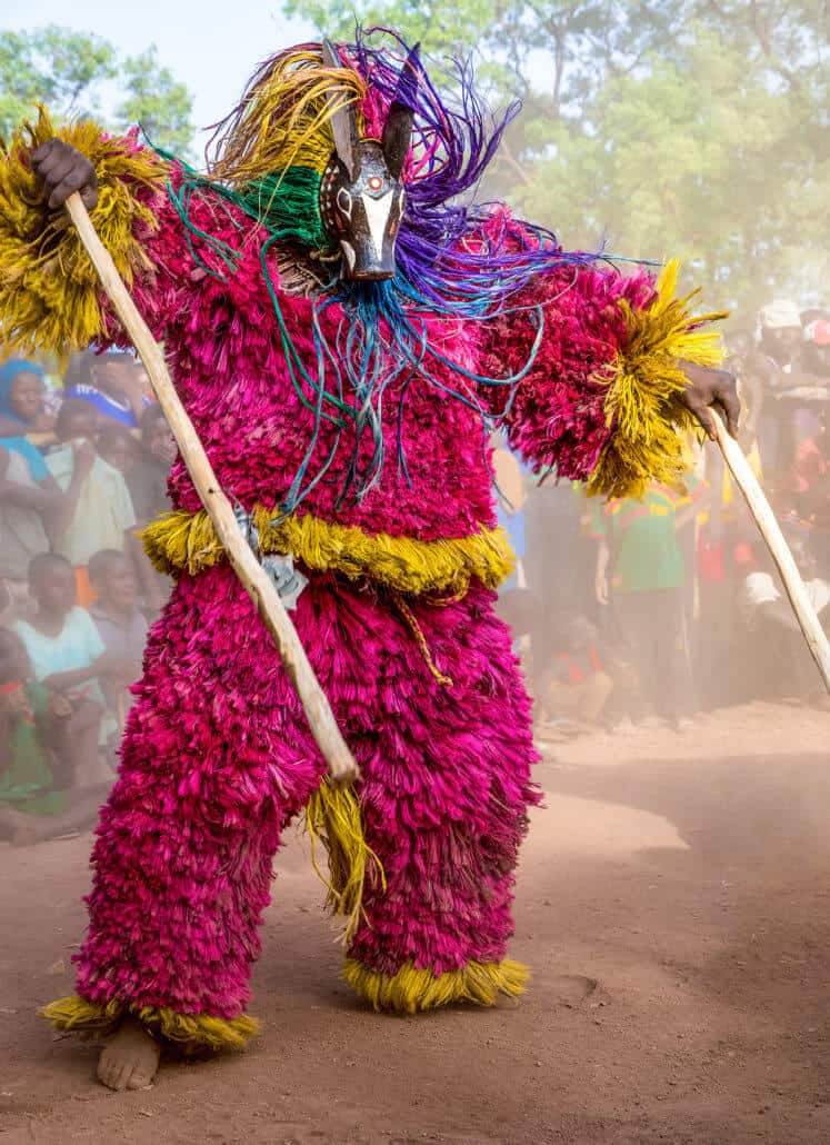Raffia Animal Mask, Burkina Faso, 2014. Copyright: Carol Beckwith and Angela Fisher.