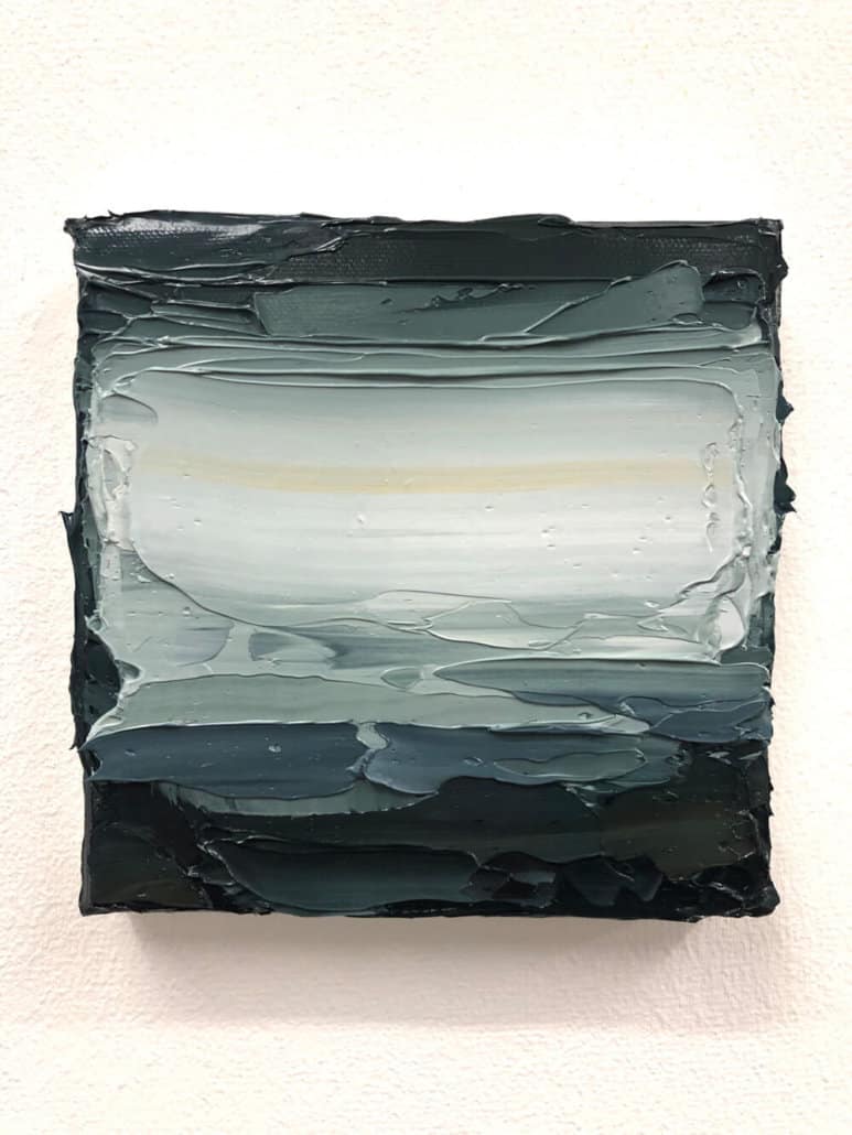 Jake Aikman, South Atlantic View III, 2019. Oil on canvas 15 x 15cm.