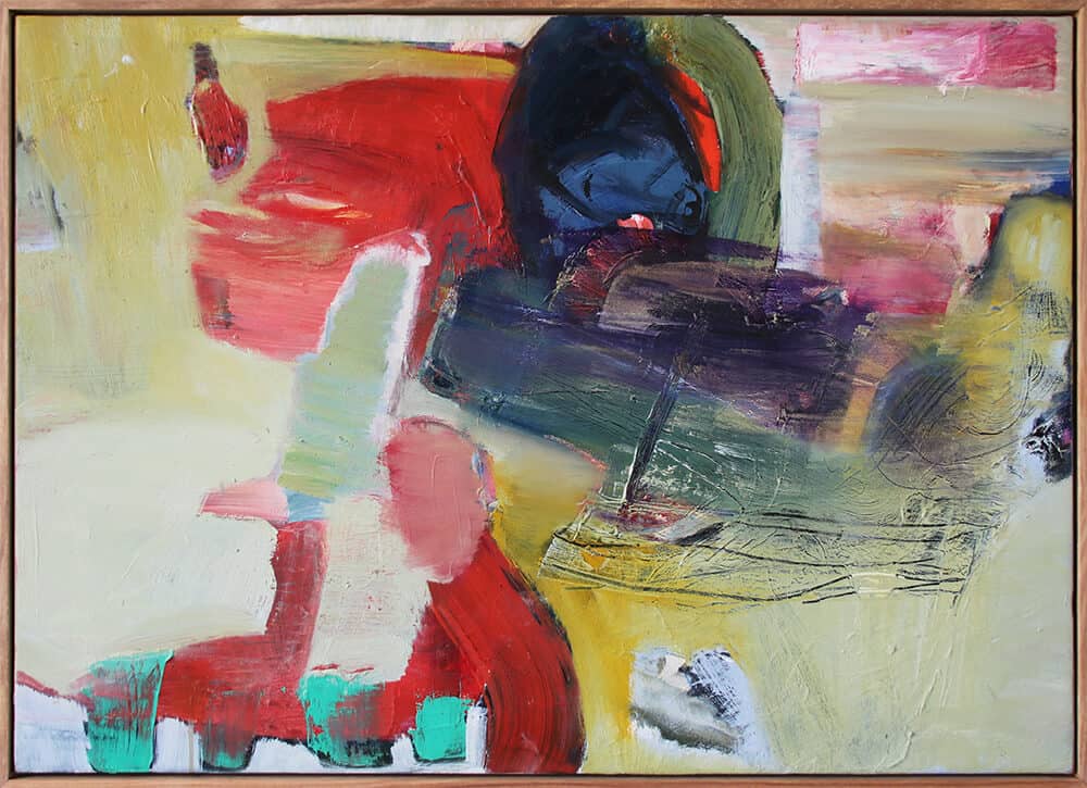 Nina Holmes, Homage, 2019. Mixed media on canvas, 52 x 72cm. Image courtesy of the artist.