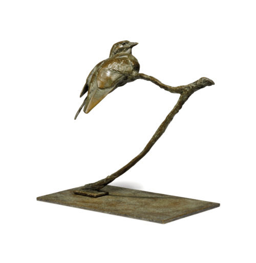 Dylan Lewis, Glossy Starling II, 2002. Bronze sculpture, 30.5 x 32.5 x 17.7cm. Image courtesy of the artist & Christie's.