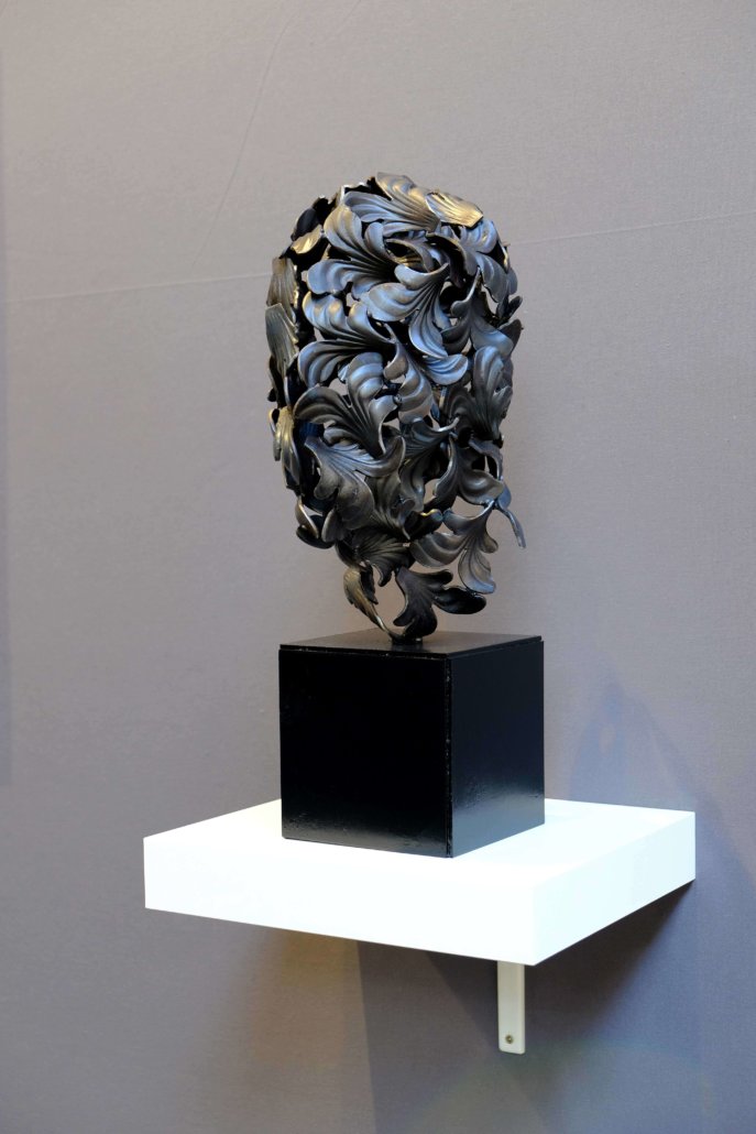 Installation view of Skin (petal), 2019. Iron sculpture, 50 × 29 × 27cm.
